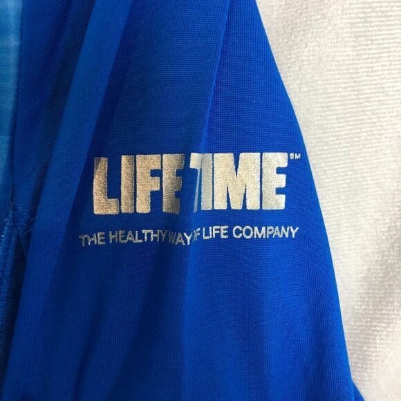 MPG Royal Blue warm Up Top 3/4 Zip Thumb Holes Size L. WW - Picture 3 of 7